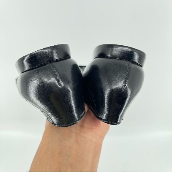 Vintage Pappagallo Women’s Black Woven Leather Tassel Fringe Loafers Size 6.5 - Picture 9 of 17